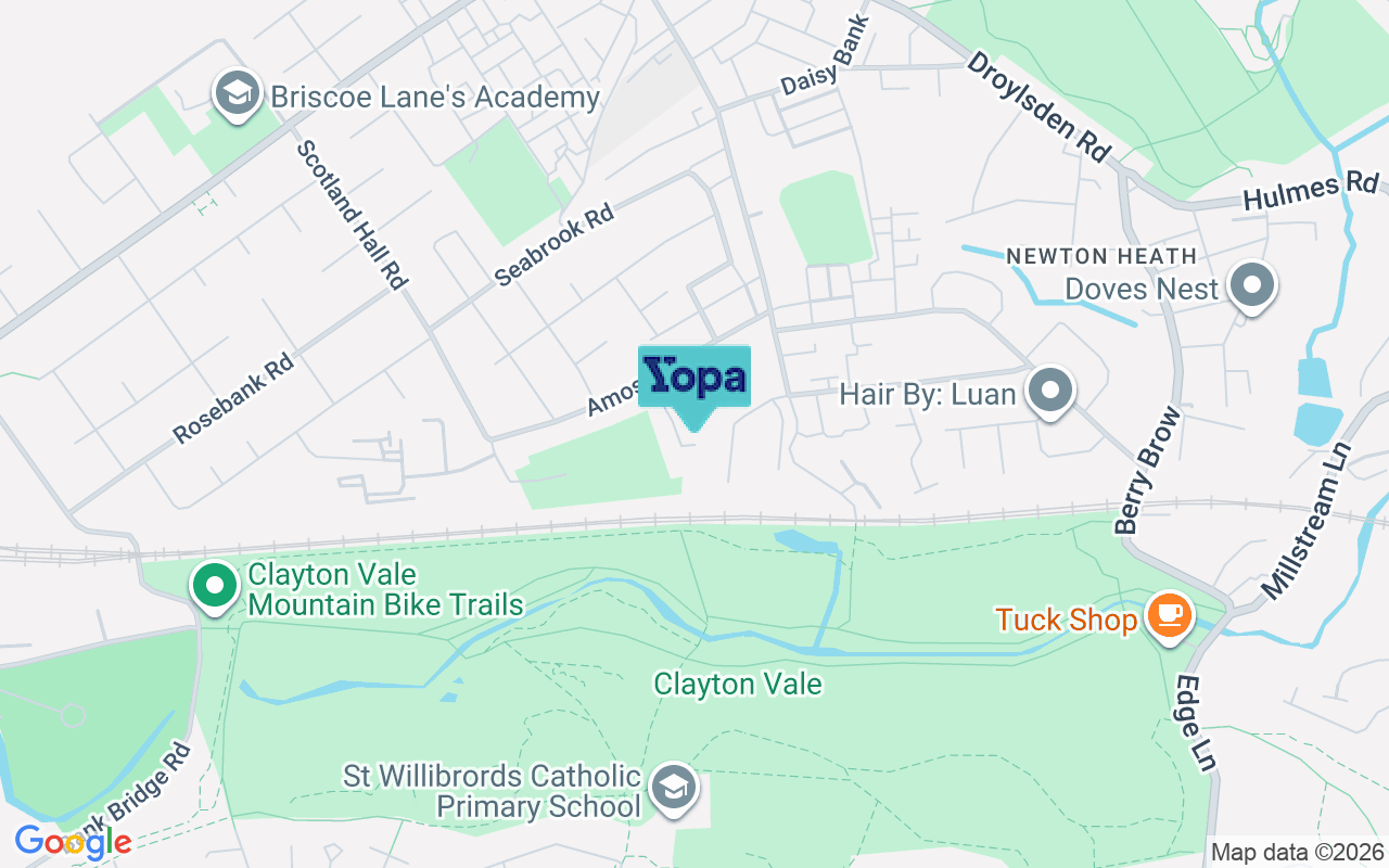 Map showing the location of M40 2RL