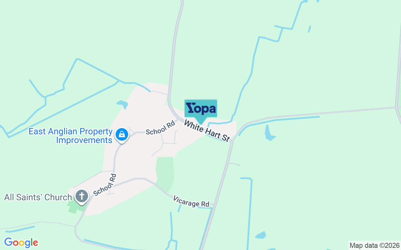 Map showing the location of IP26 5AW
