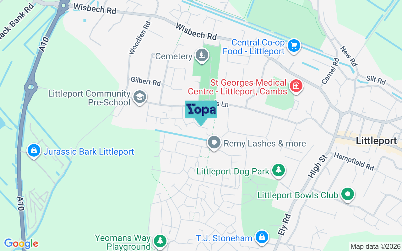 Map showing the location of CB6 1FG