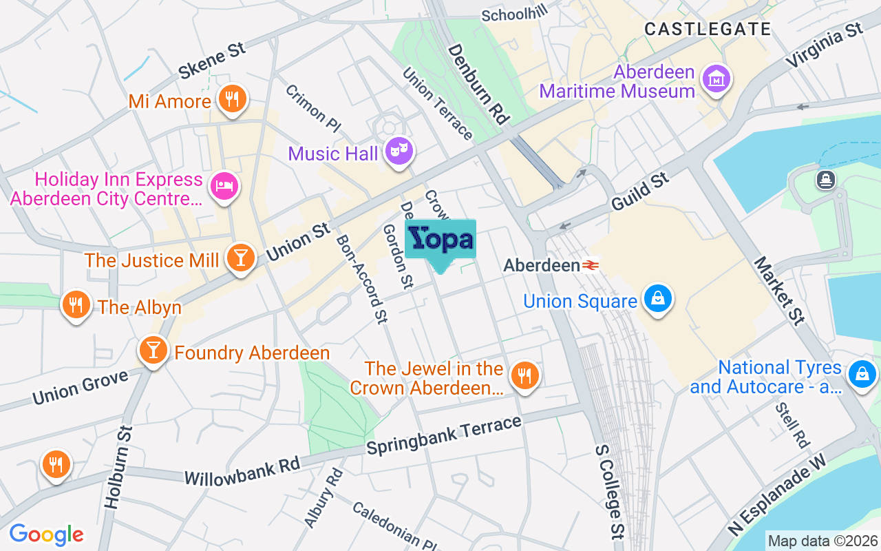 Map showing the location of AB11 6DY