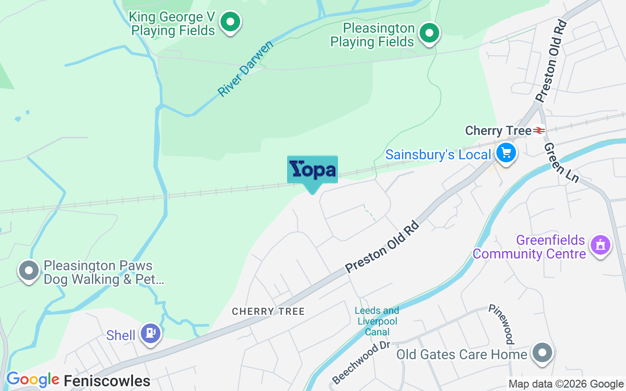 Map showing the location of BB2 5NF