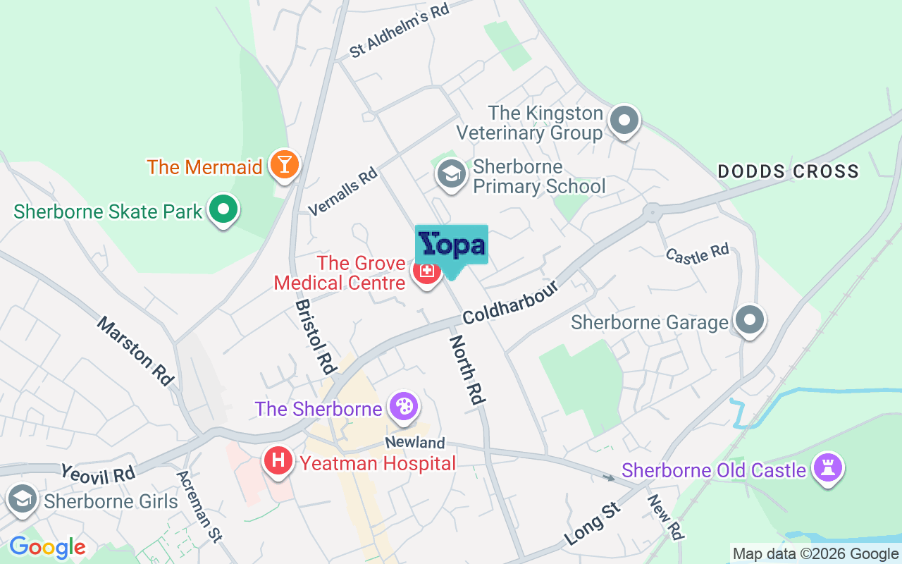 Map showing the location of DT9 4DL