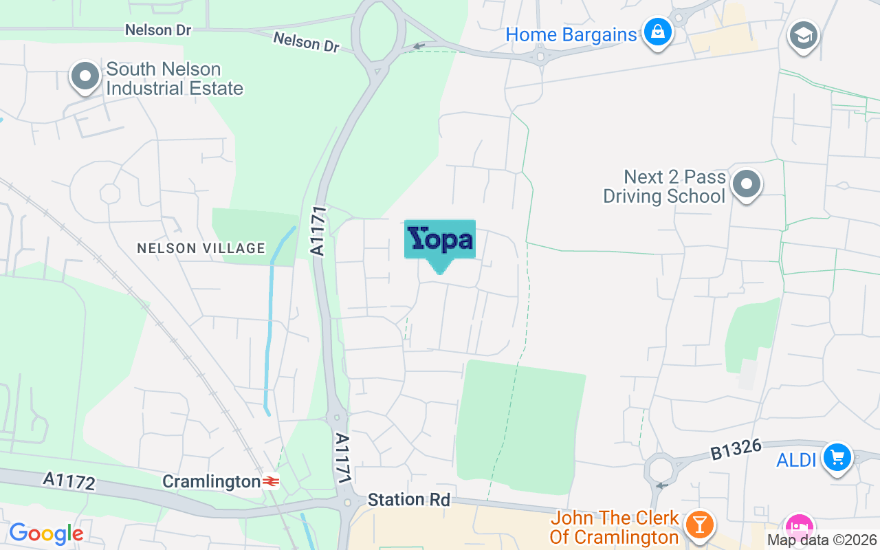 Map showing the location of NE23 1AJ
