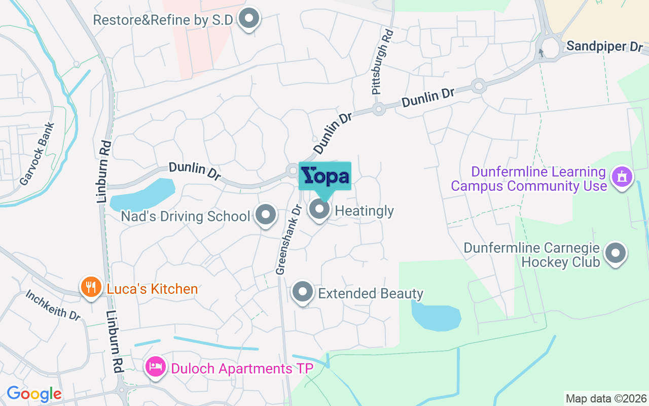Map showing the location of KY11 8FY