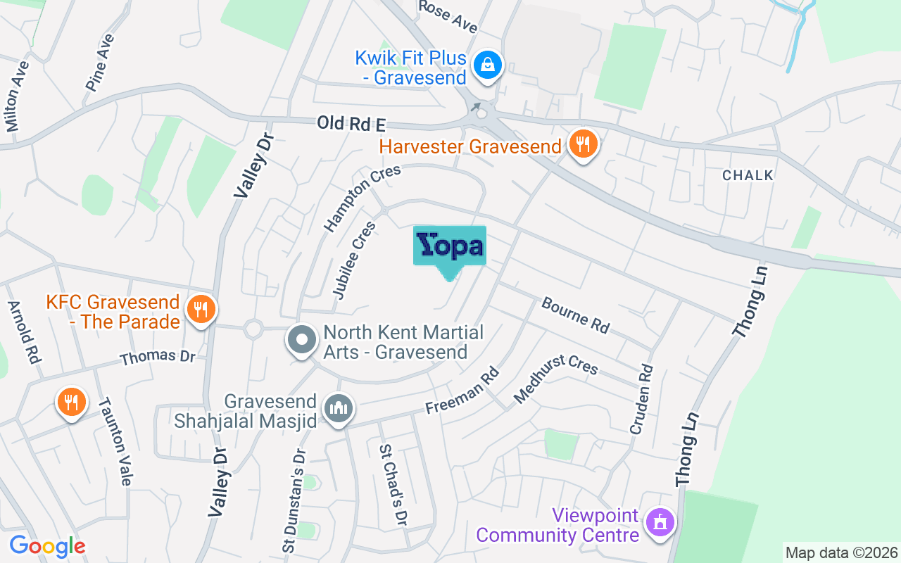 Map showing the location of DA12 4DJ