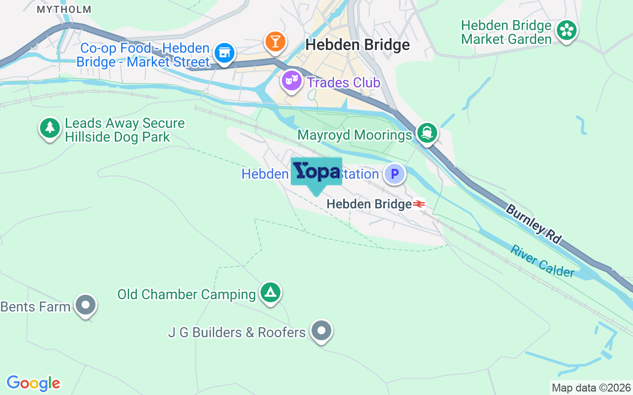 Map showing the location of HX7 6HW