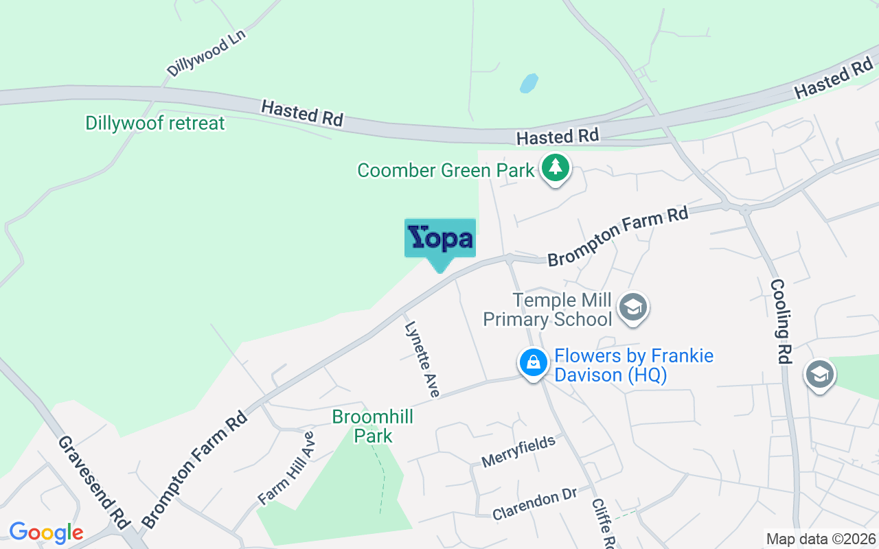 Map showing the location of ME2 3RE