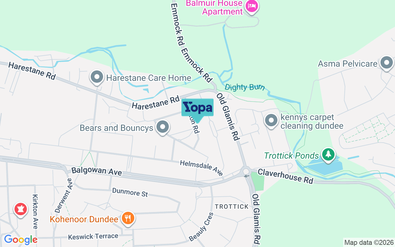 Map showing the location of DD3 0LT