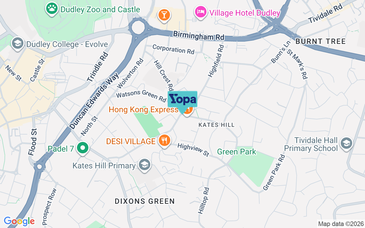 Map showing the location of DY2 7LG