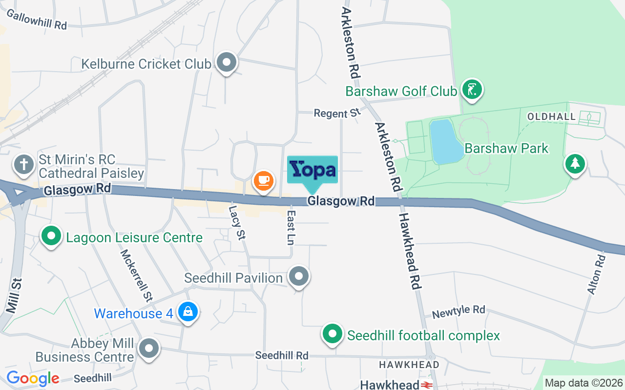 Map showing the location of PA1 3LY