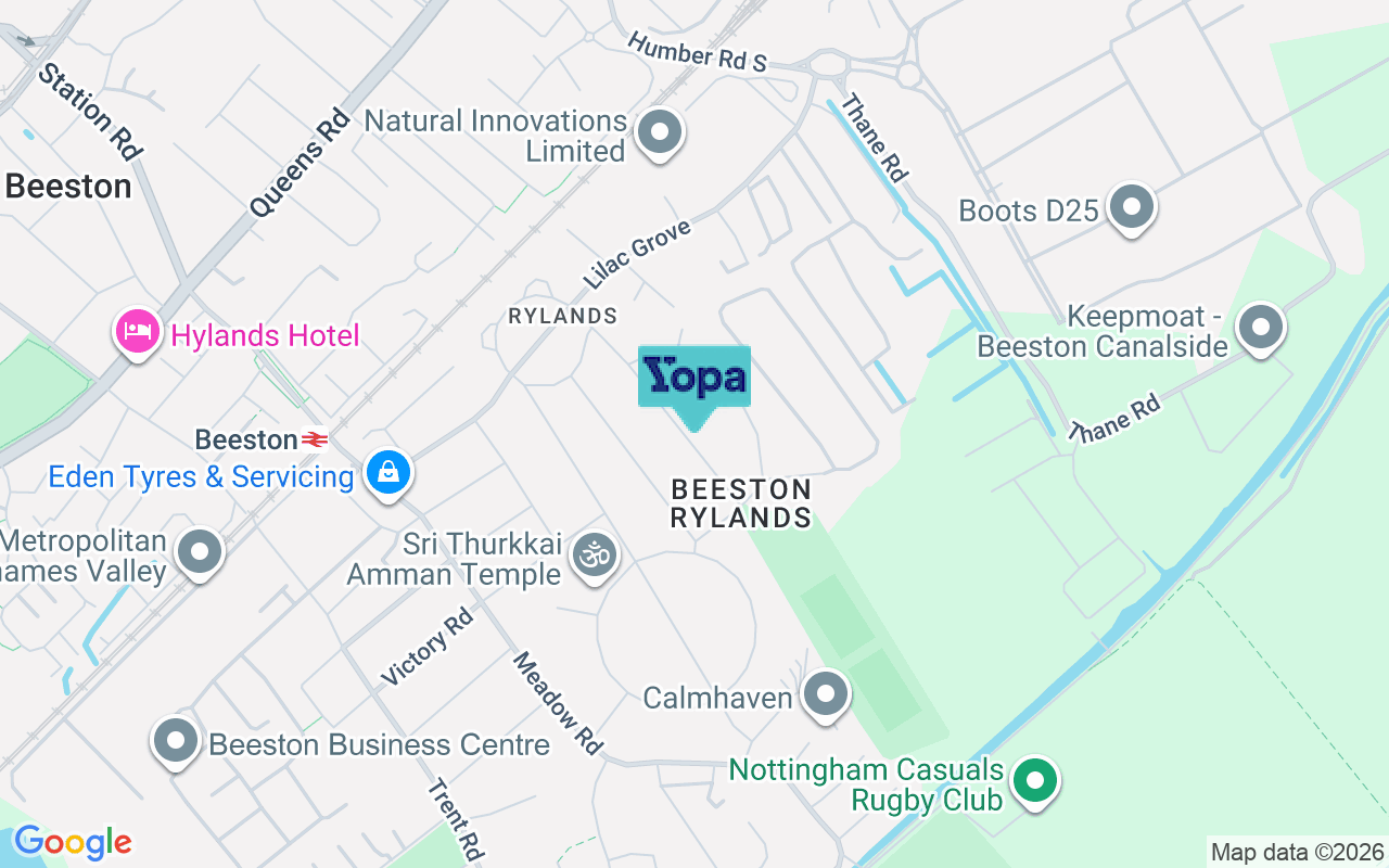 Map showing the location of NG9 1PU