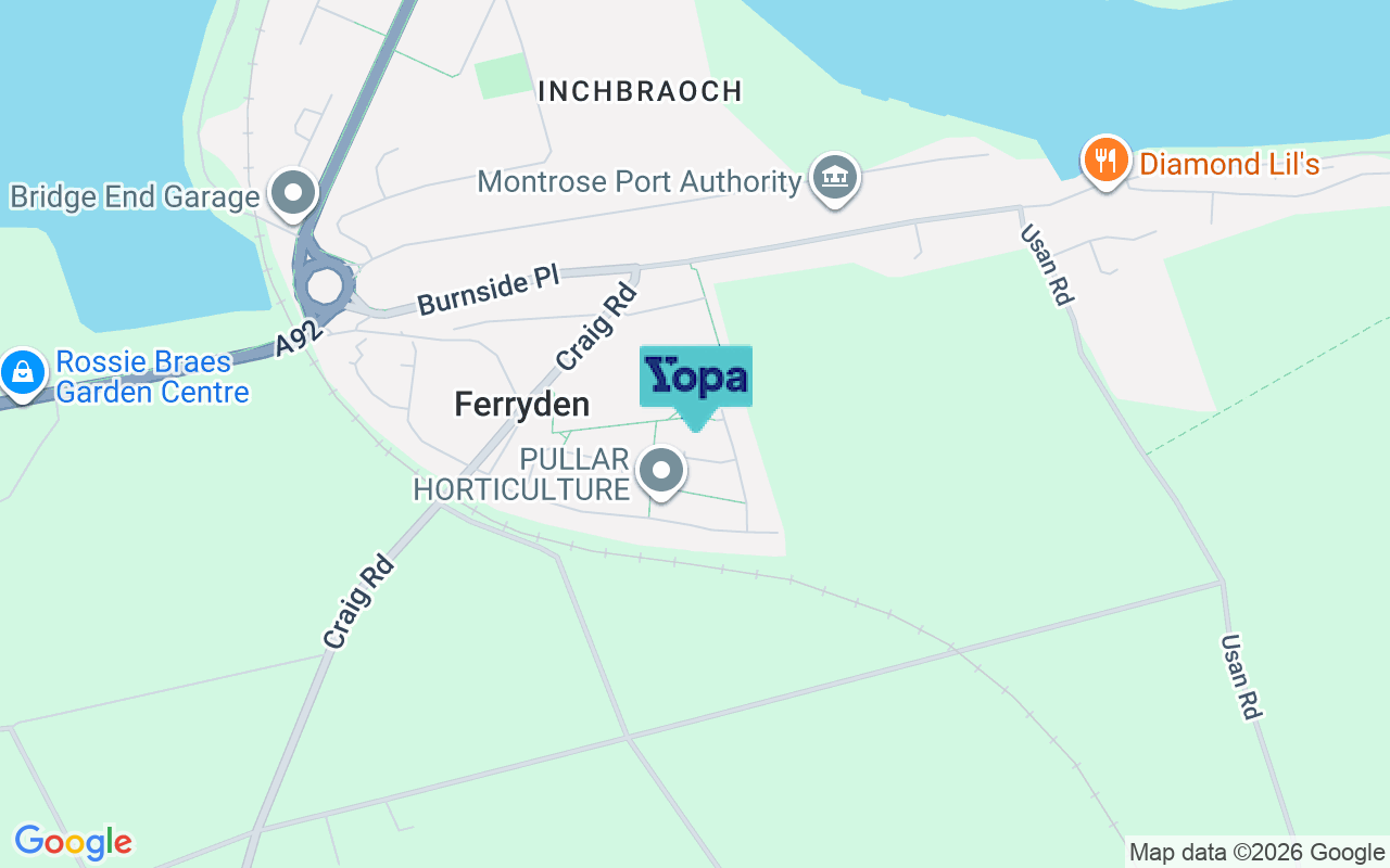 Map showing the location of DD10 9SZ