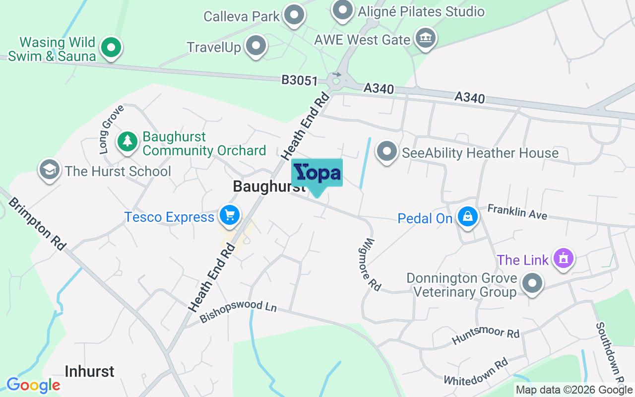 Map showing the location of RG26 5NH