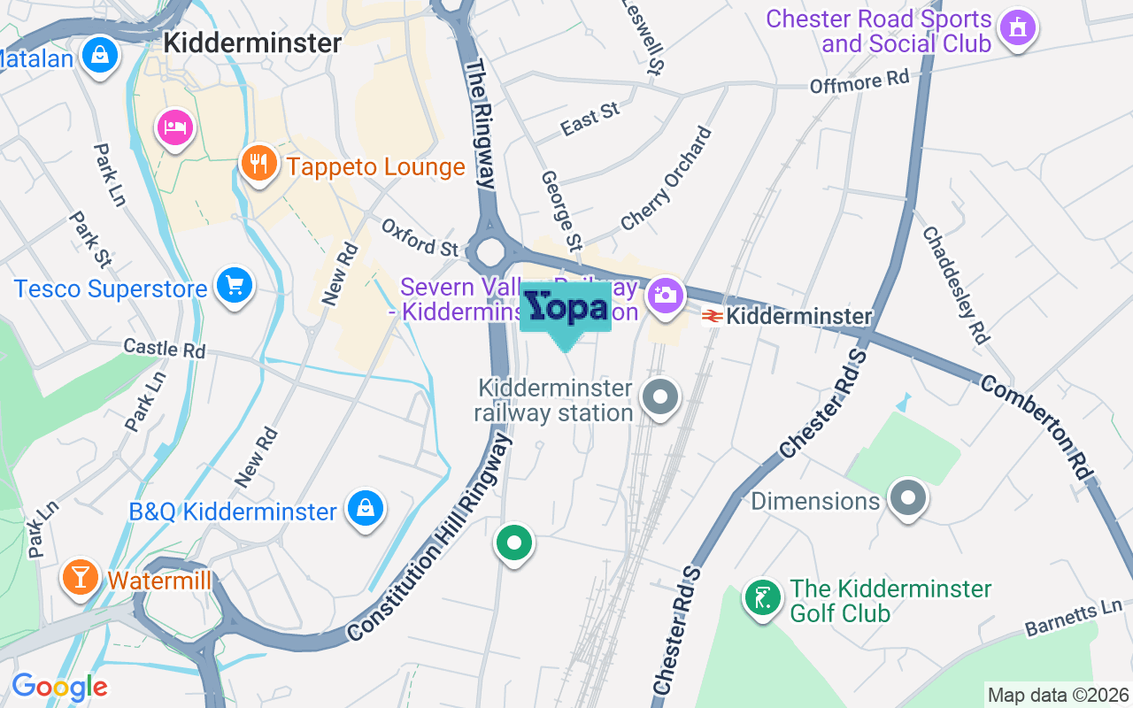 Map showing the location of DY10 1NX
