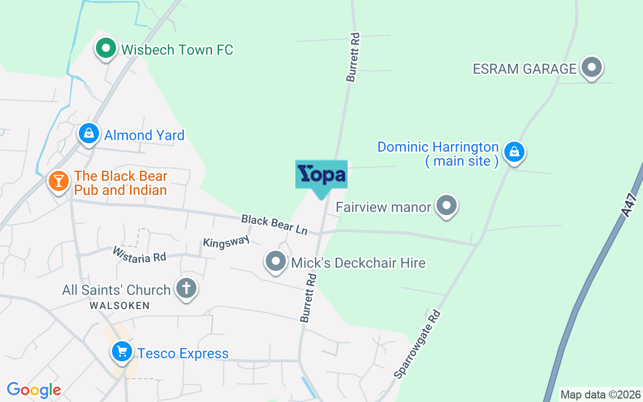 Map showing the location of PE14 7AU