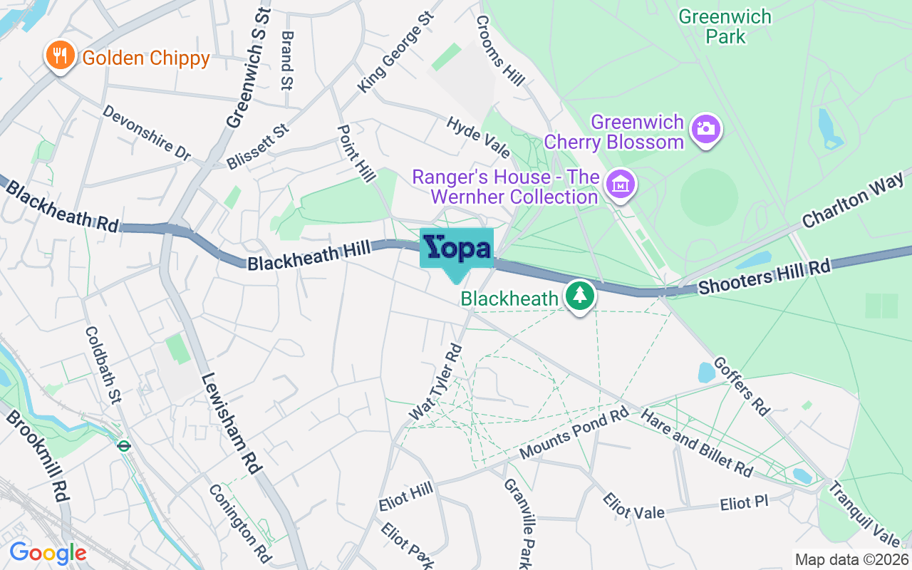 Map showing the location of SE10 8AX