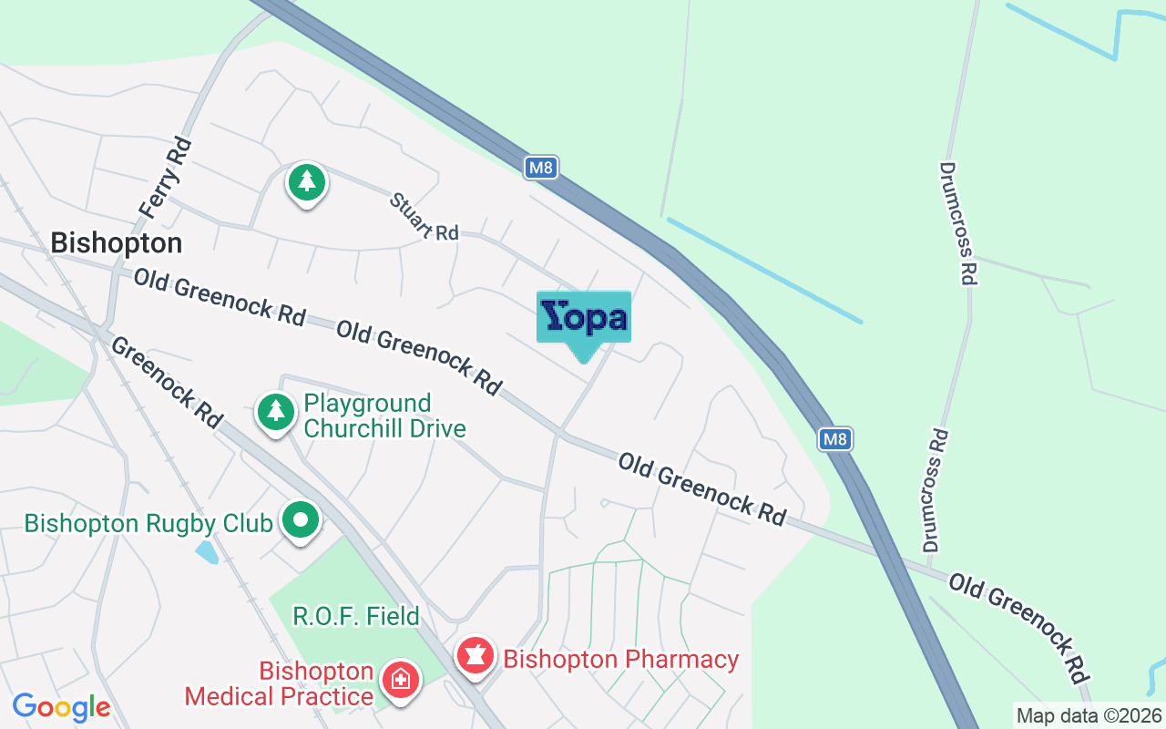 Map showing the location of PA7 5BJ