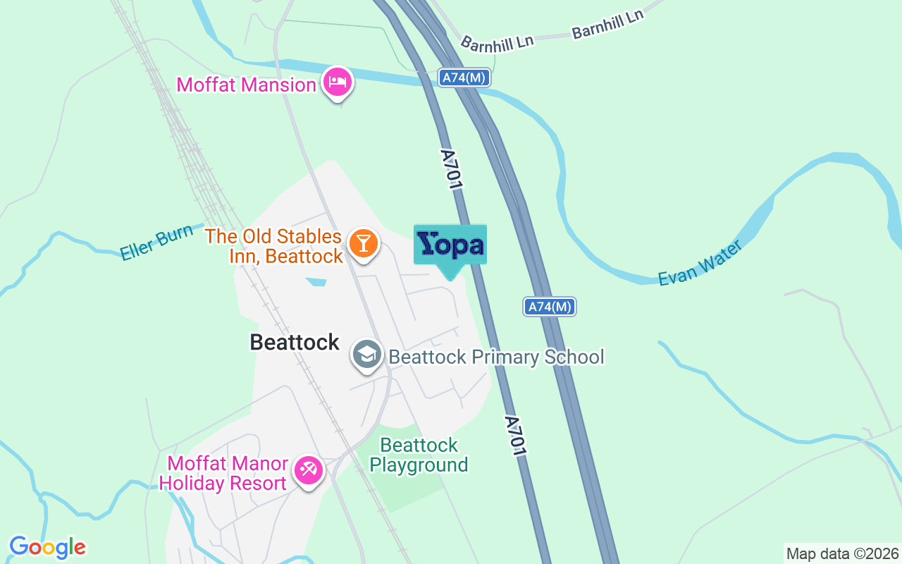 Map showing the location of DG10 9QH