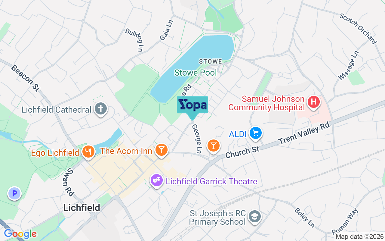 Map showing the location of WS13 6DX