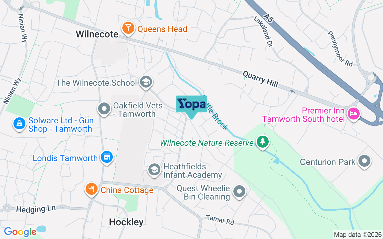 Map showing the location of B77 5NP