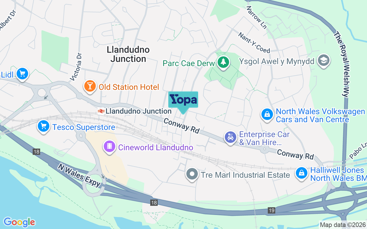 Map showing the location of LL31 9HA