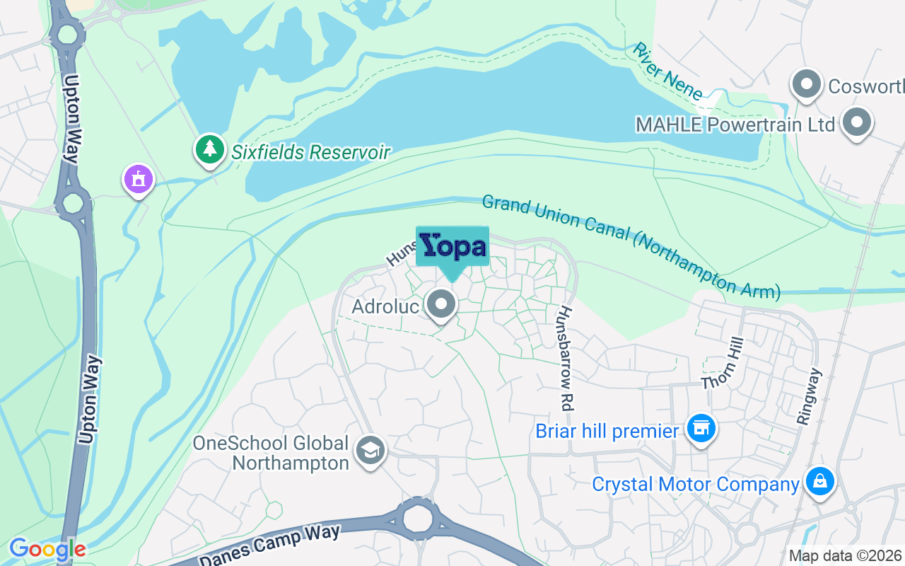 Map showing the location of NN4 8TH