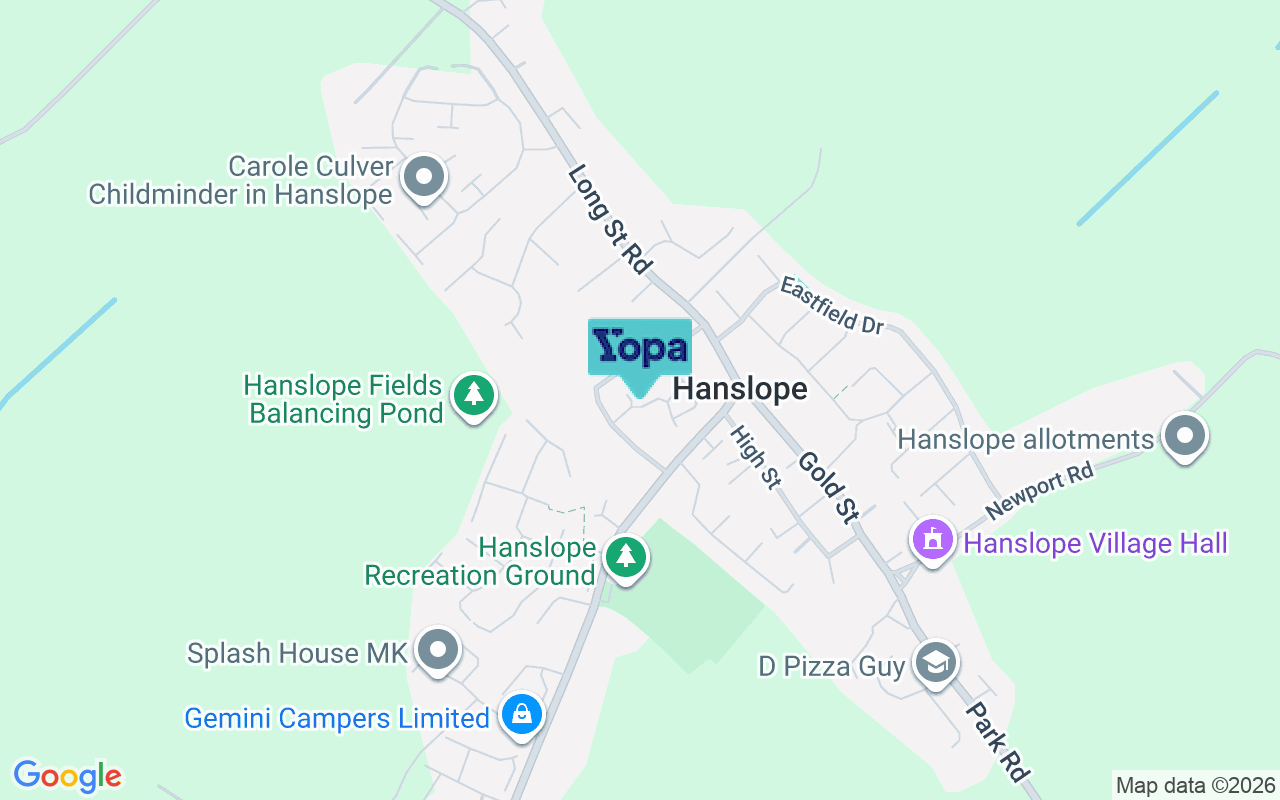 Map showing the location of MK19 7LD