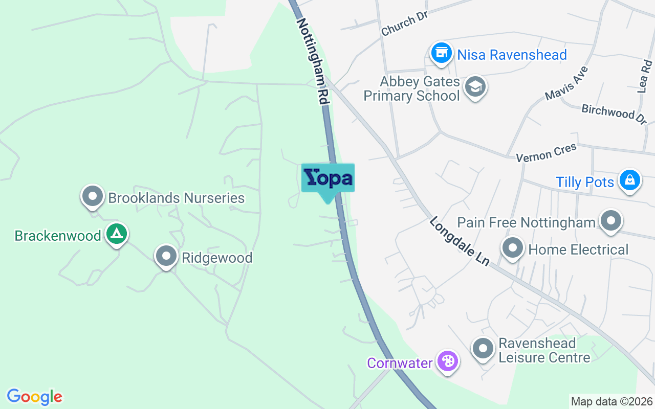 Map showing the location of NG15 9HL