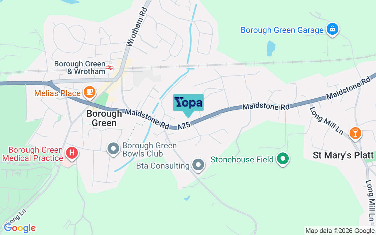 Map showing the location of TN15 8HE