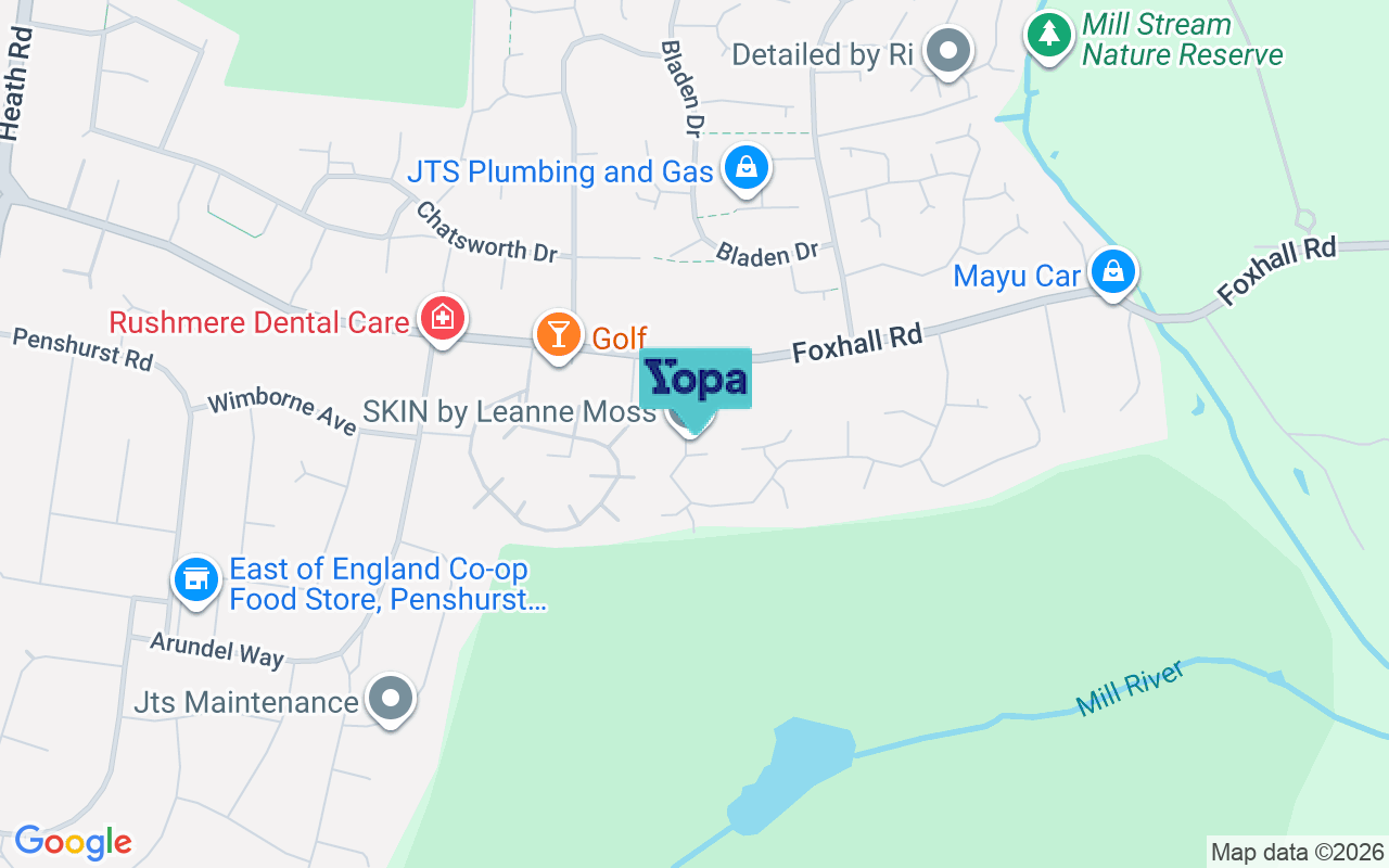 Map showing the location of IP4 5UL