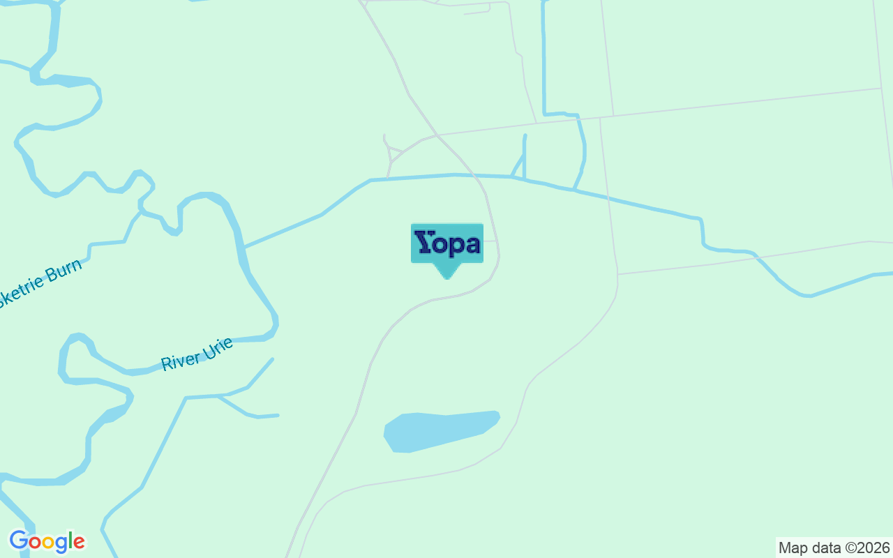 Map showing the location of AB51 0LD