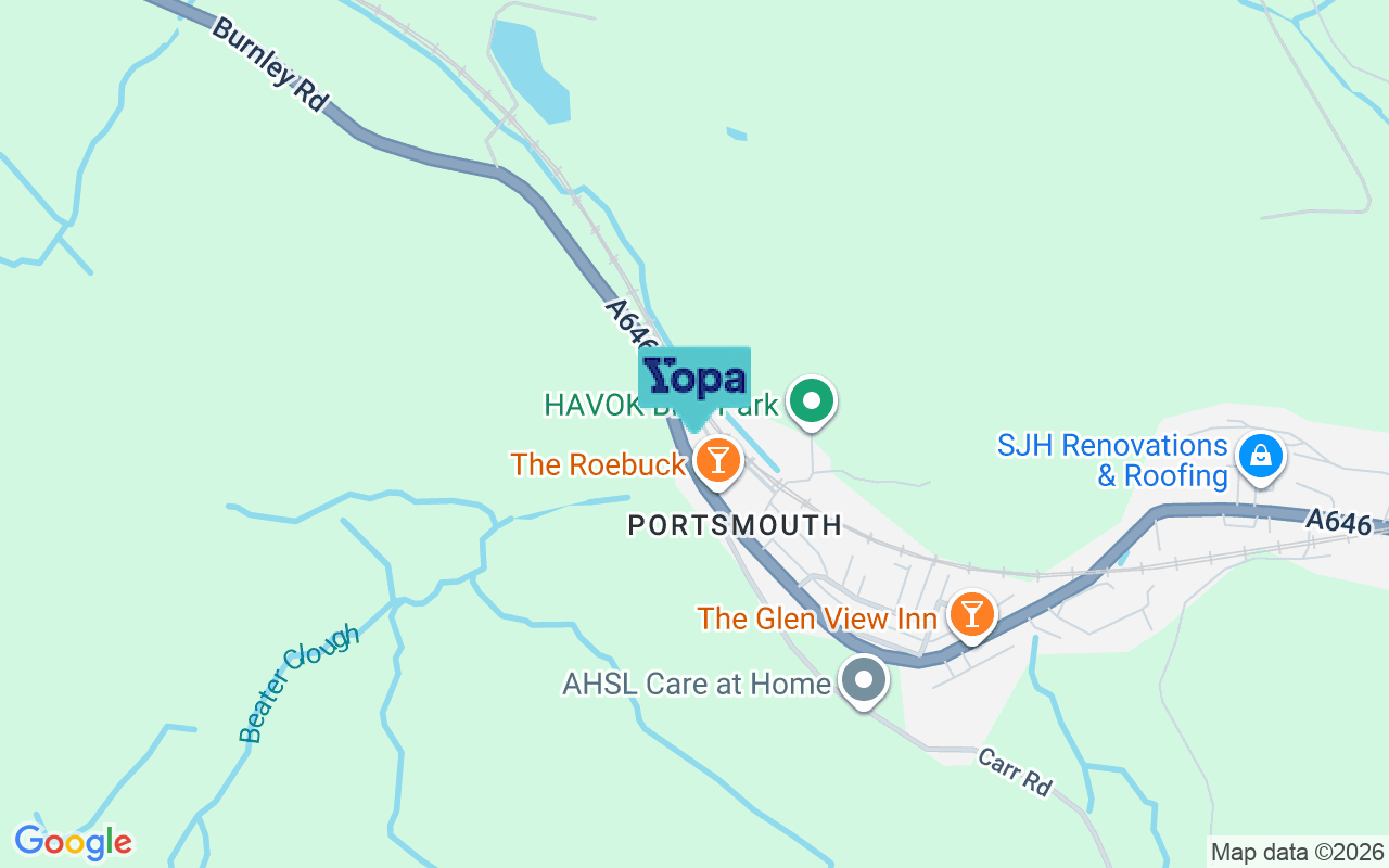 Map showing the location of OL14 8PB