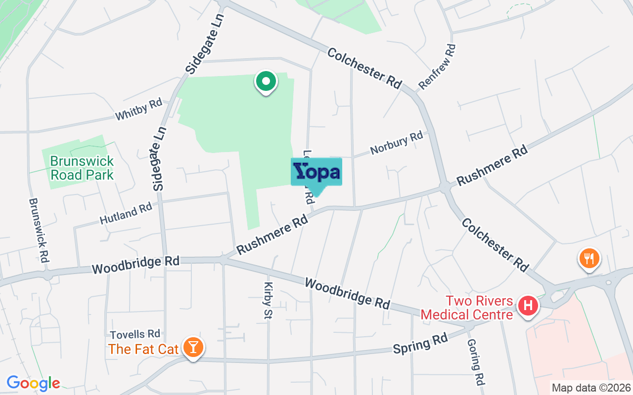Map showing the location of IP4 4LQ