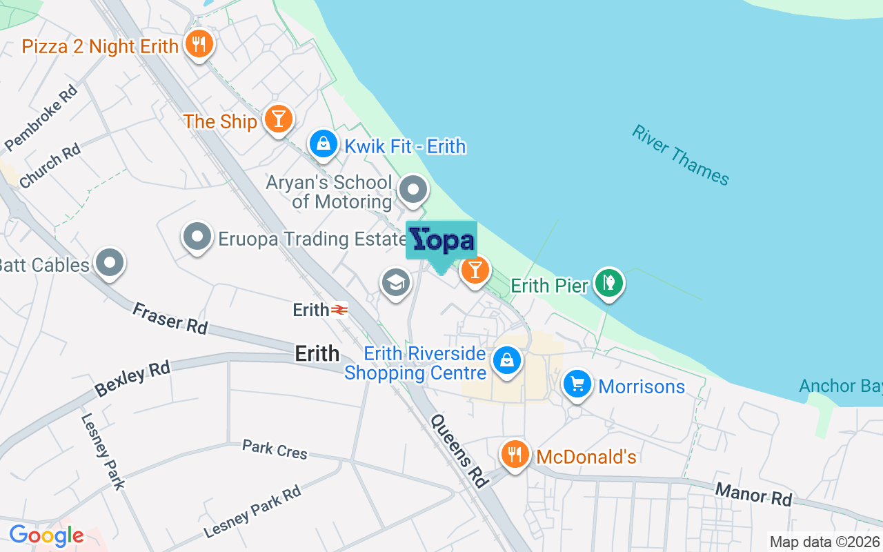 Map showing the location of DA8 1FE