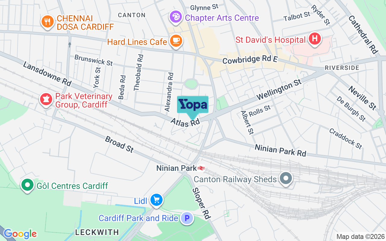 Map showing the location of CF5 1PL