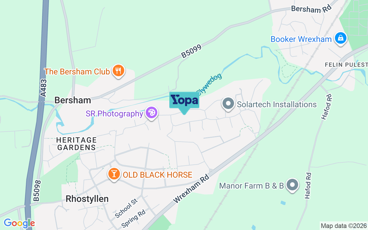 Map showing the location of LL14 4EU