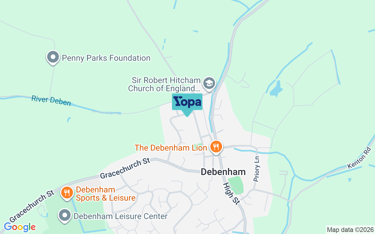 Map showing the location of IP14 6PZ