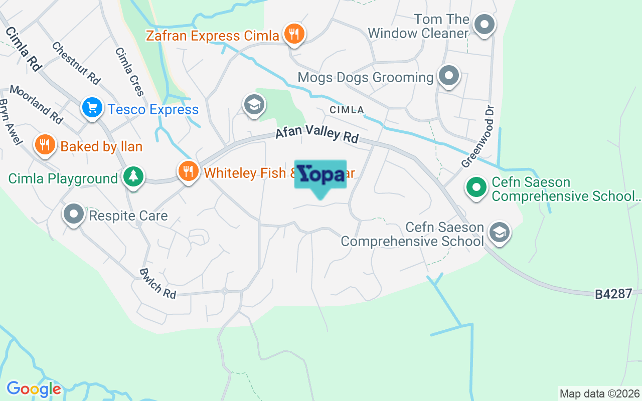 Map showing the location of SA11 3SX