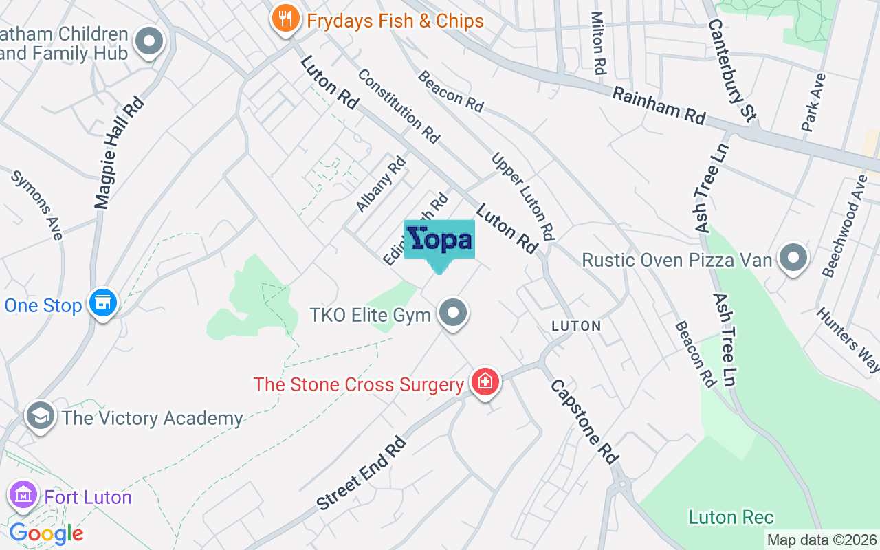 Map showing the location of ME4 5AS