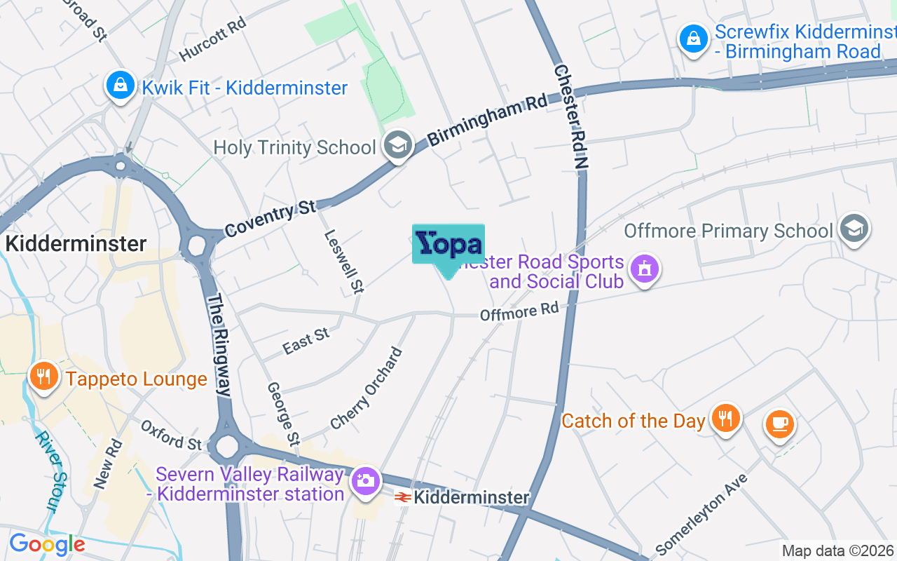 Map showing the location of DY10 1SP