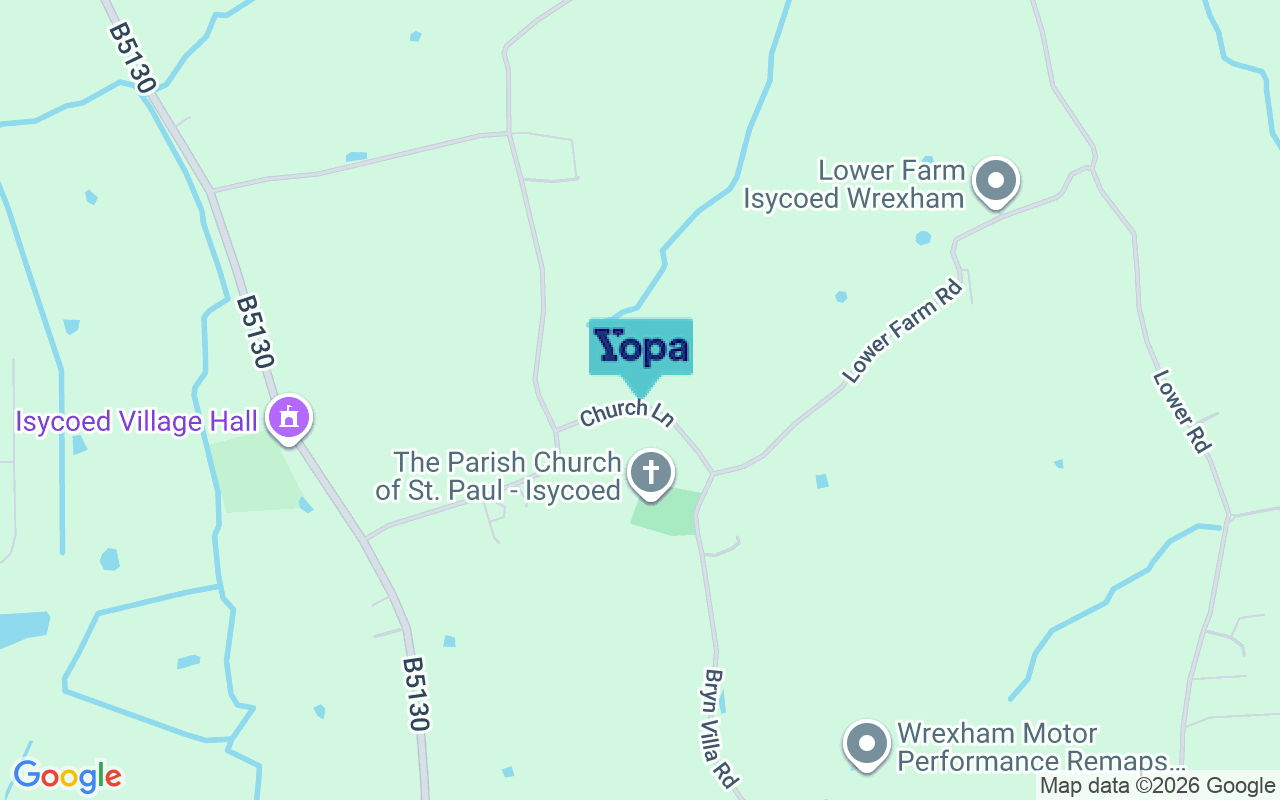 Map showing the location of LL13 9RY