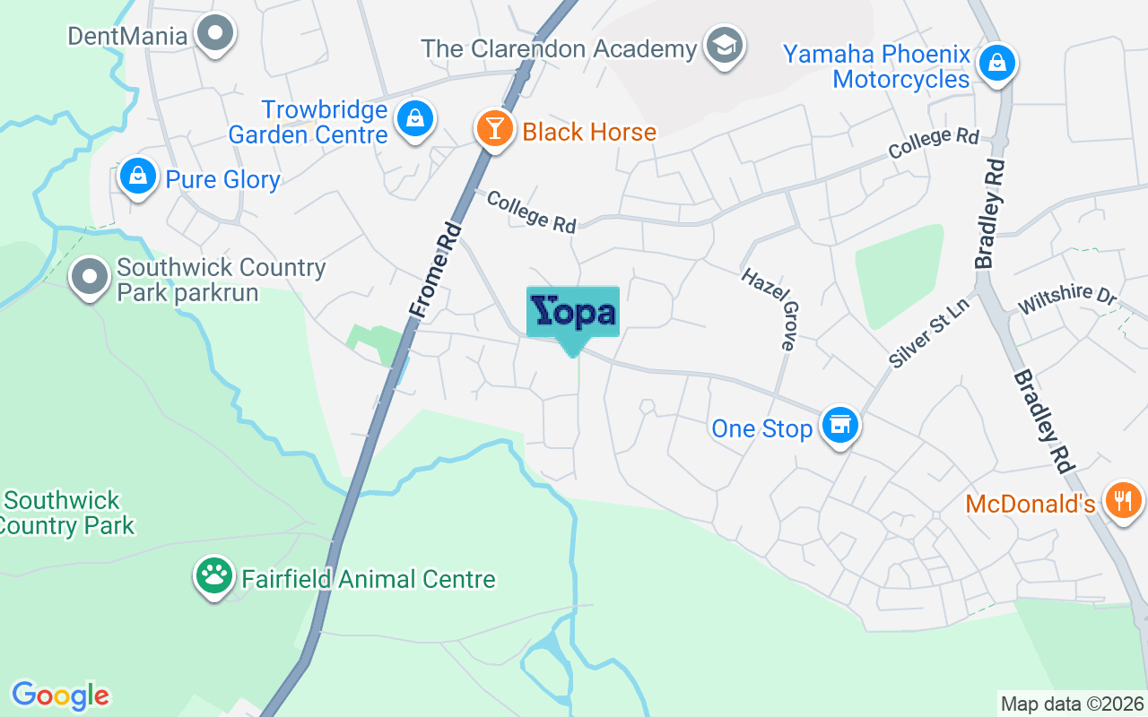 Map showing the location of BA14 0JX
