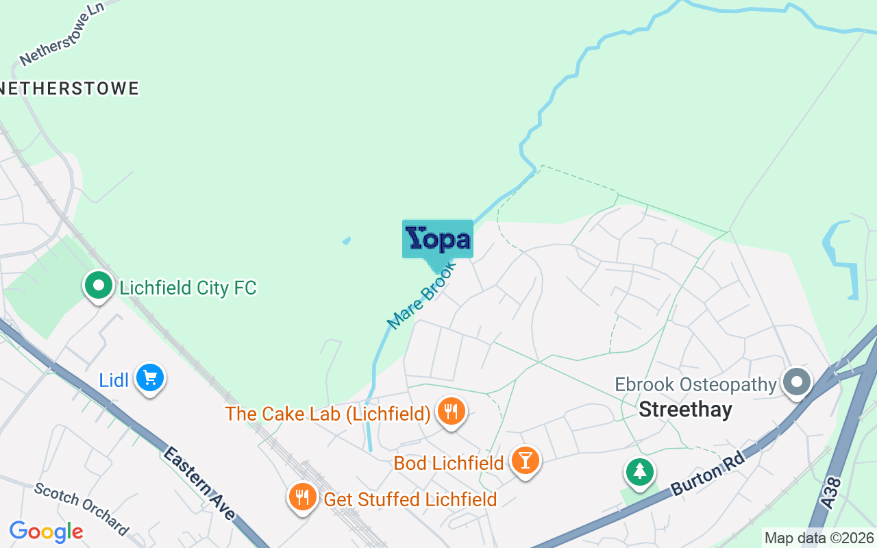 Map showing the location of WS13 8WN