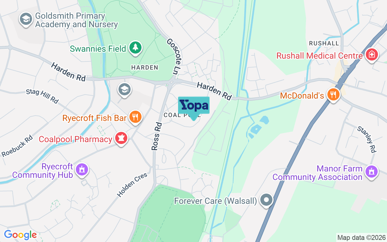 Map showing the location of WS3 1RW