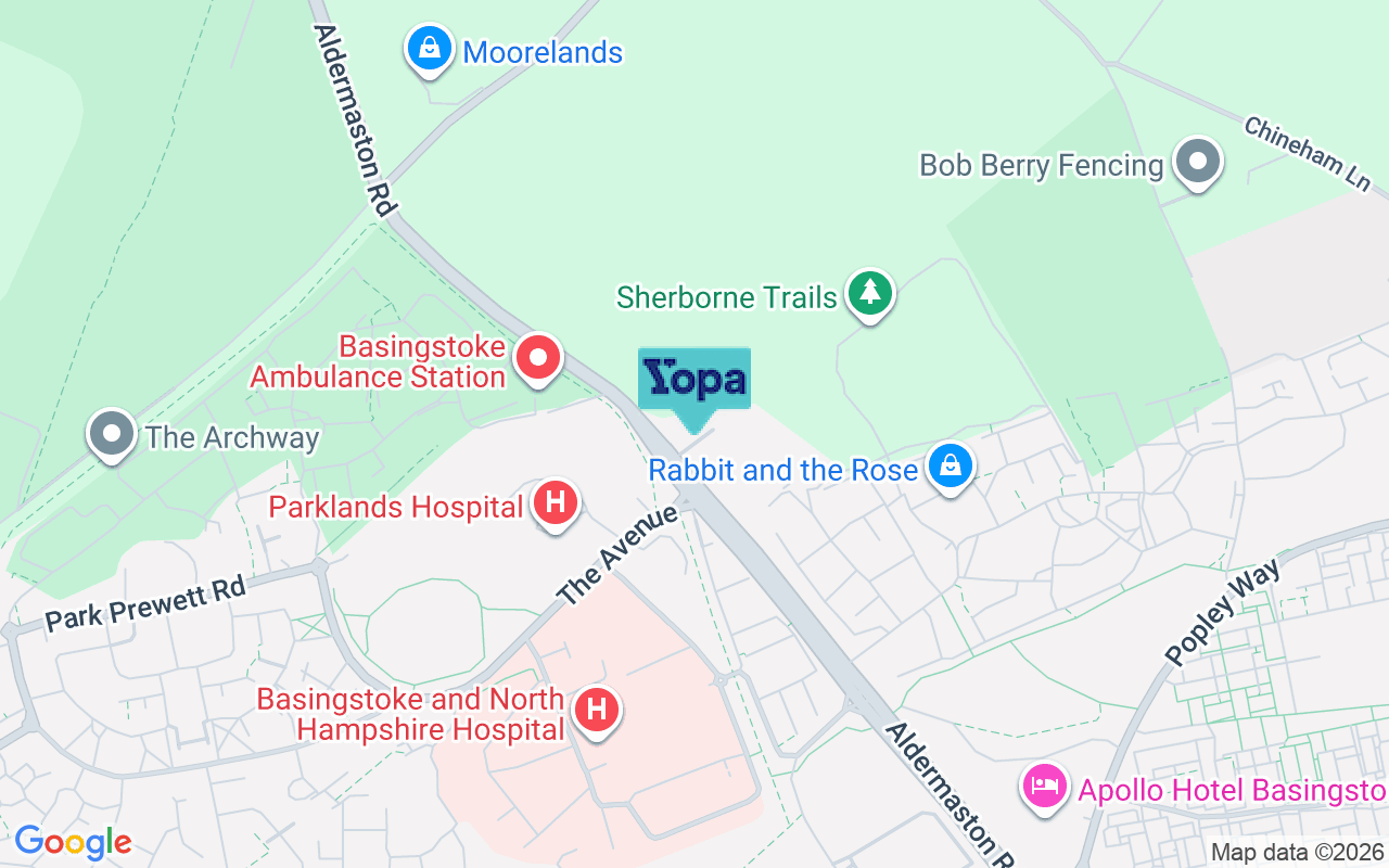 Map showing the location of RG24 9LY