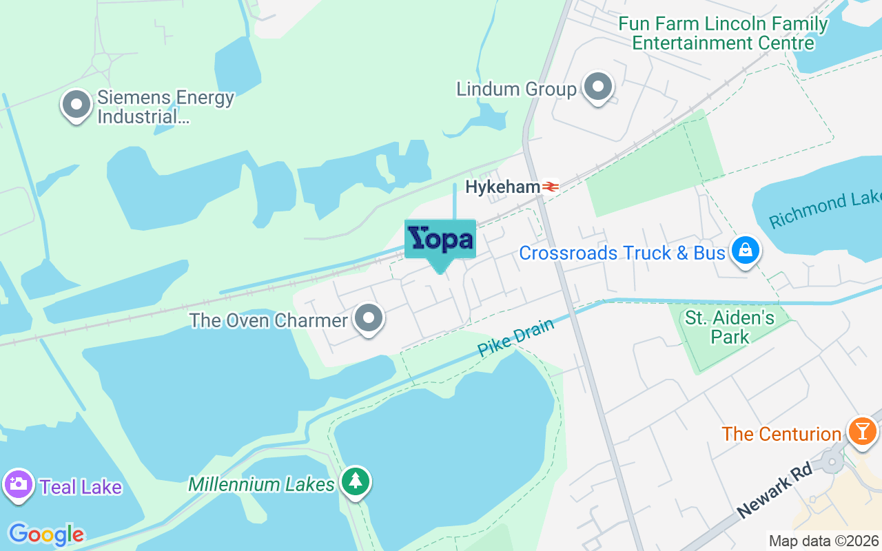 Map showing the location of LN6 9ZN