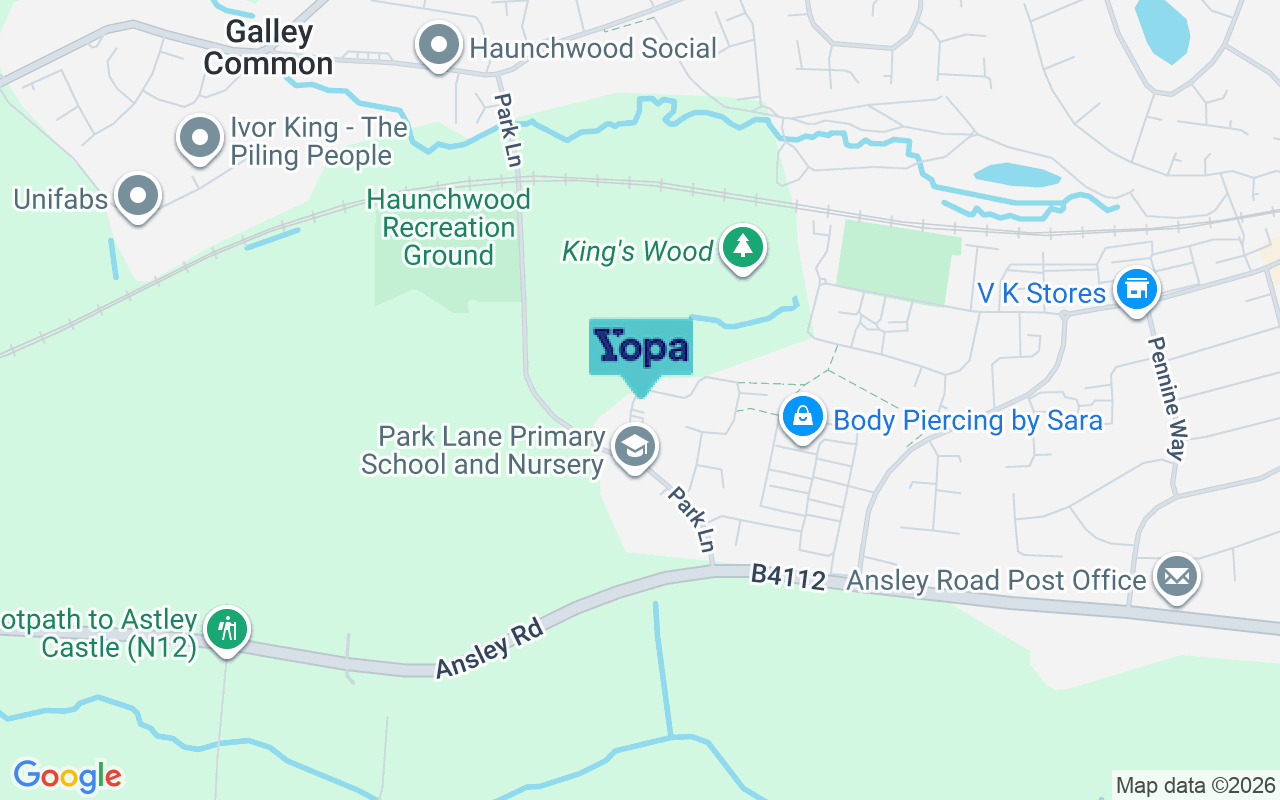 Map showing the location of CV10 8LX