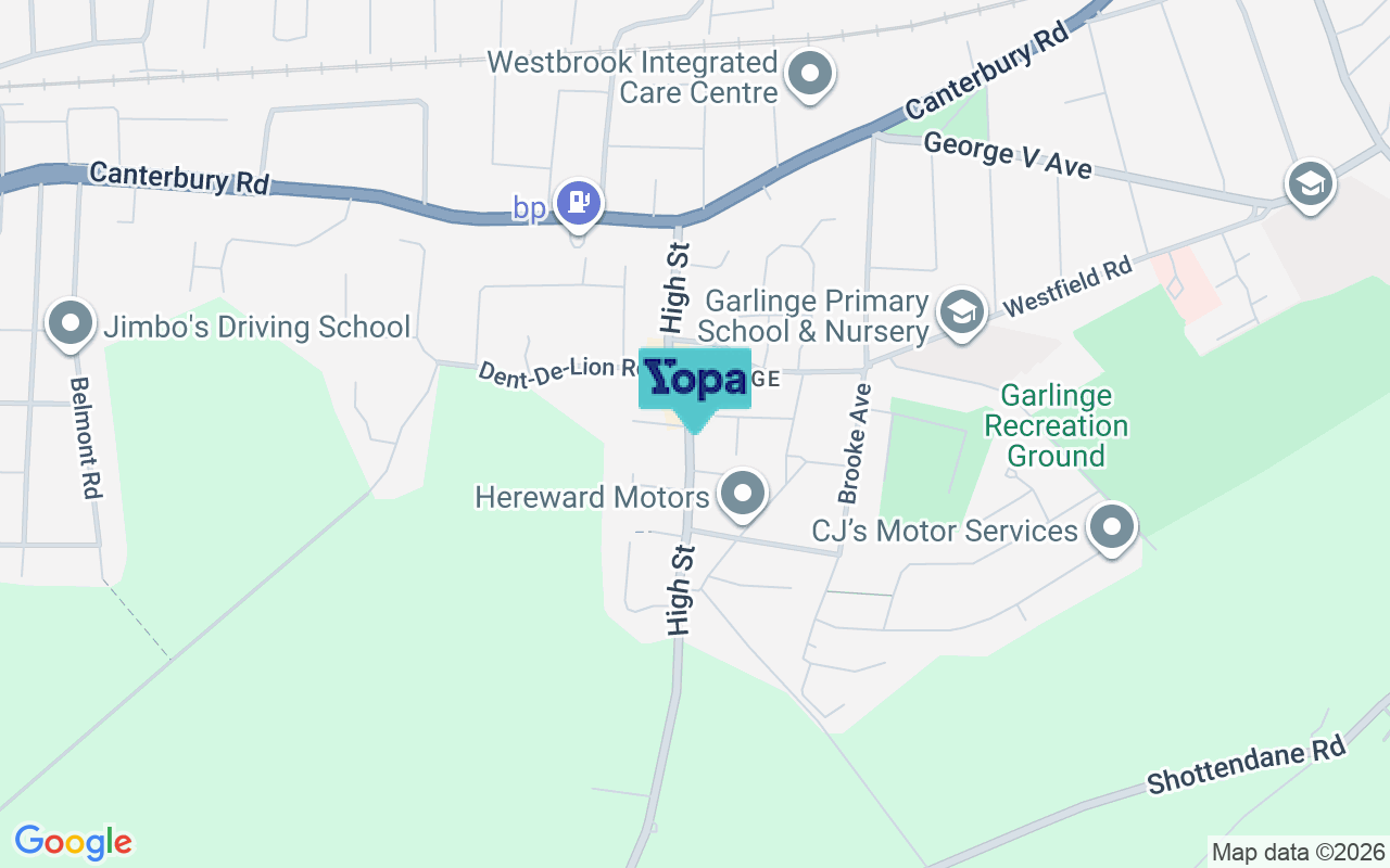 Map showing the location of CT9 5LP