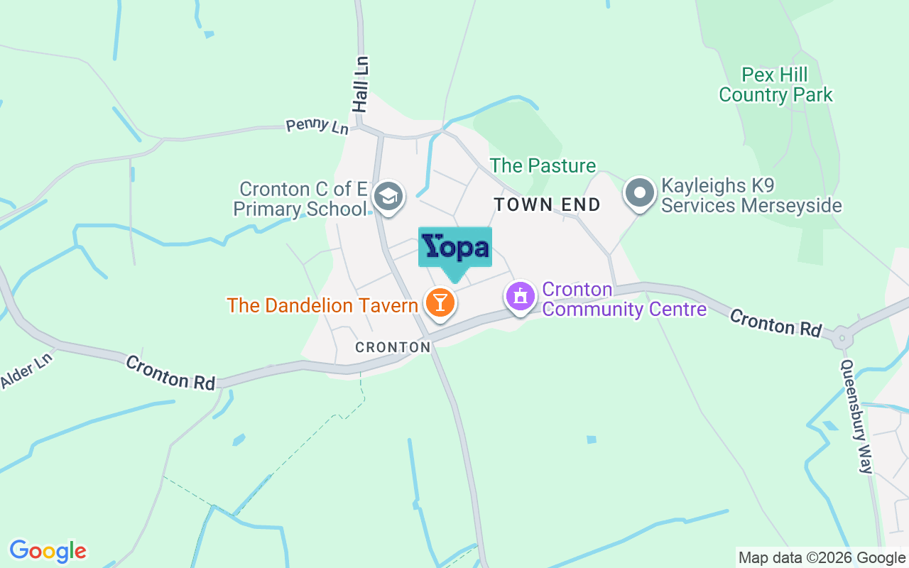 Map showing the location of WA8 5DE