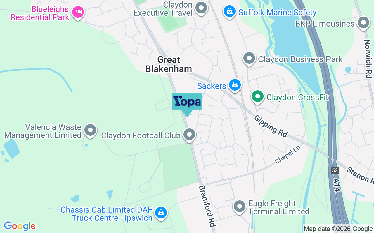 Map showing the location of IP6 0GH